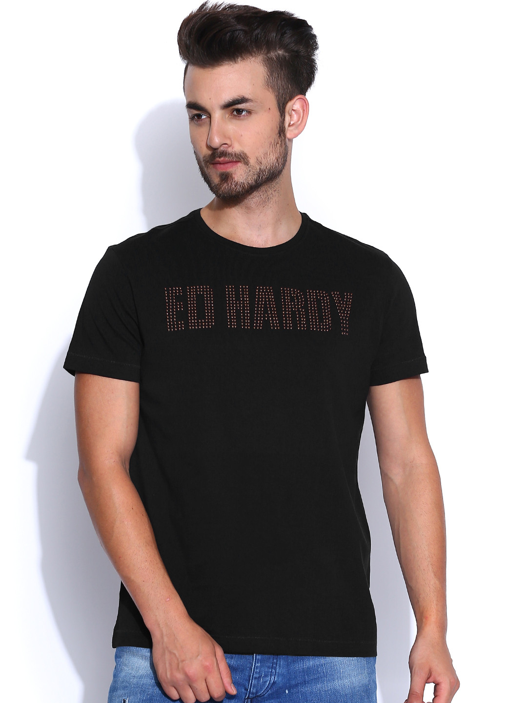 Buy Ed Hardy Black Pure Cotton T Shirt - Tshirts for Men 889798 | Myntra