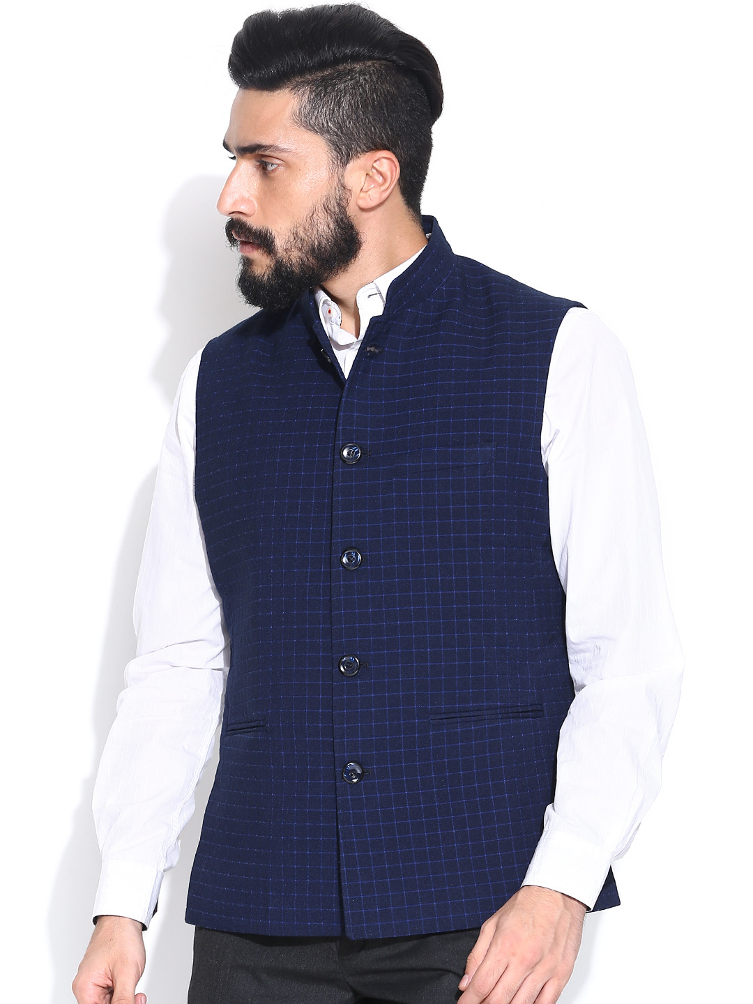 jade blue nehru jacket