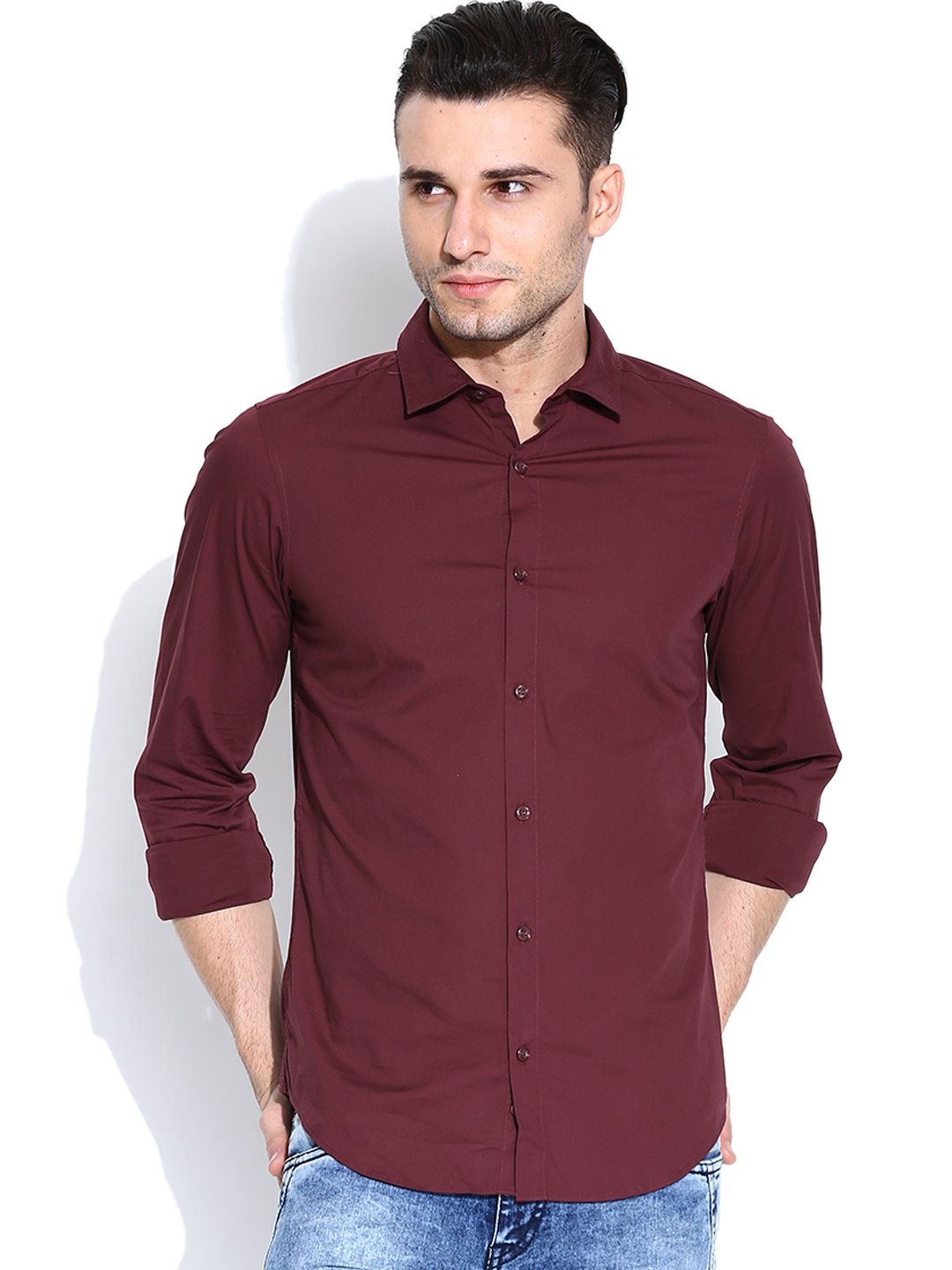 wine color shirt for men