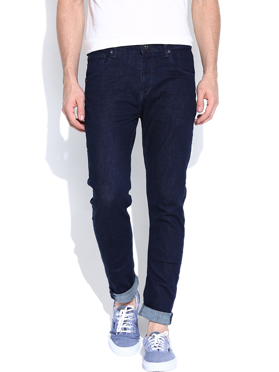 Buy United Colors Of Benetton Navy Carrot Fit Jeans - Jeans for Men ...