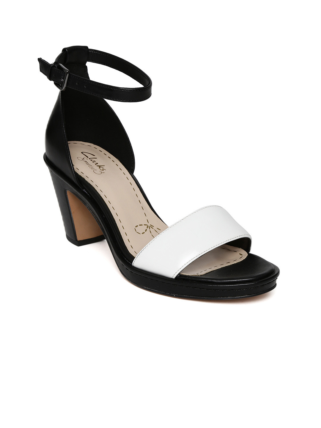 clarks white heels