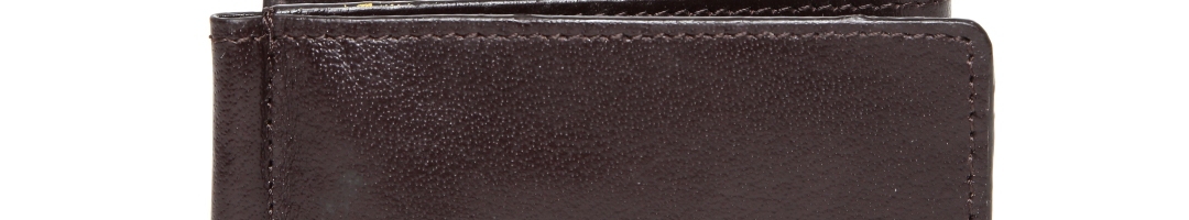 Buy Louis Philippe Men Dark Brown Leather Clipper Wallet - Wallets for Men 917822 | Myntra
