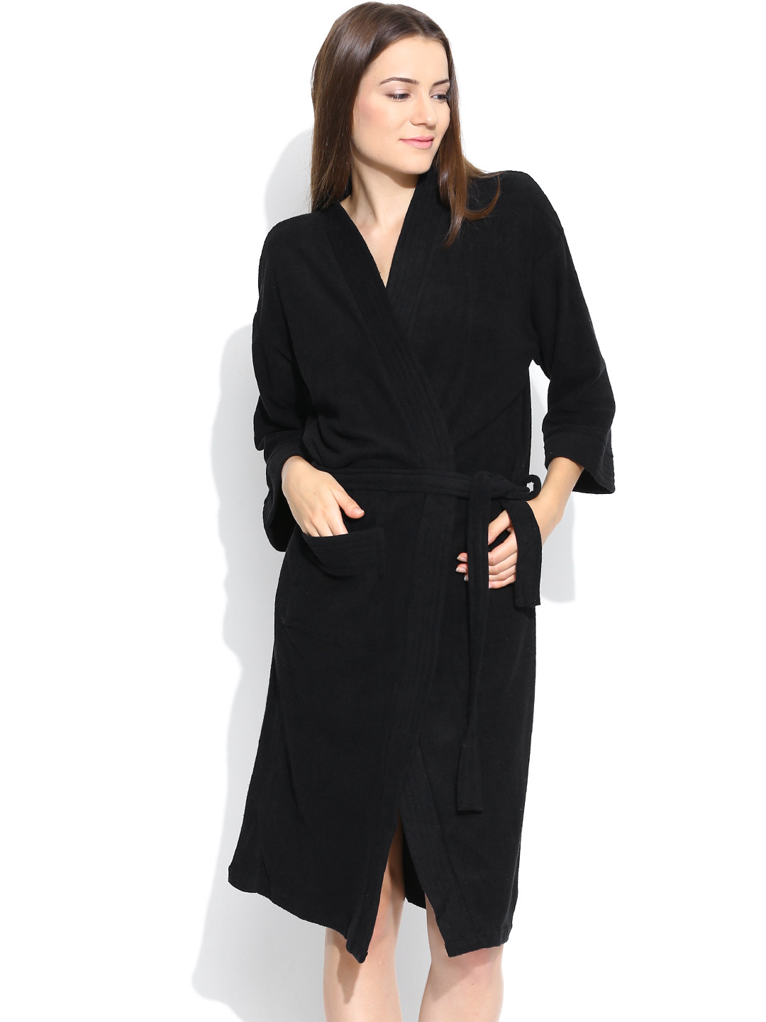Buy Sand Dune Unisex Black Bathrobe Bath Robe for Unisex 933526 Myntra