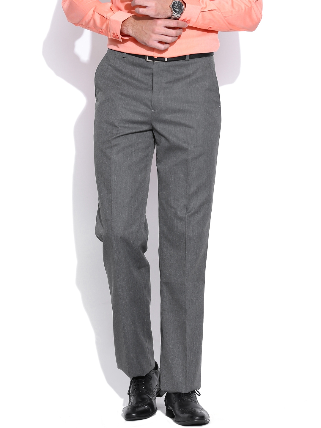 Buy John Players Grey Formal Trousers - Trousers for Men 941245 | Myntra