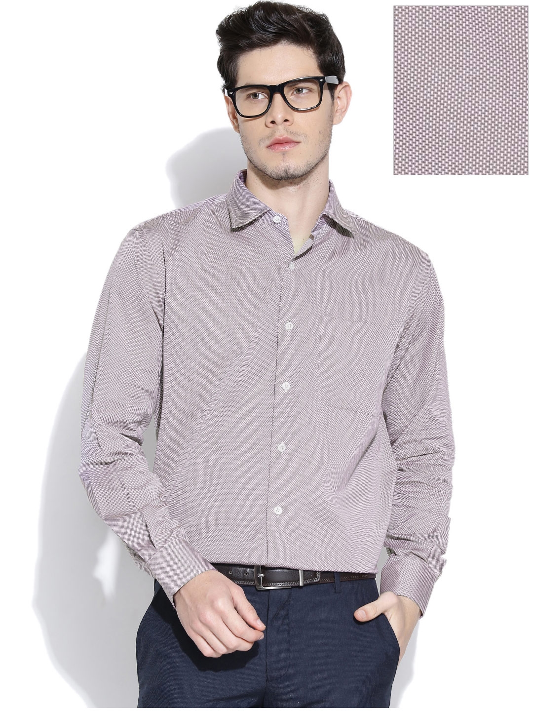 patterned formal shirt