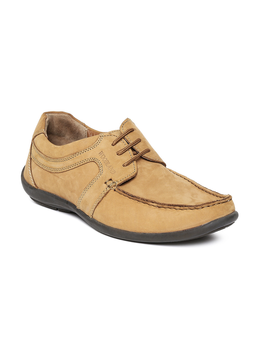 Buy Woodland Men Camel Brown Leather Casual Shoes Casual Shoes for