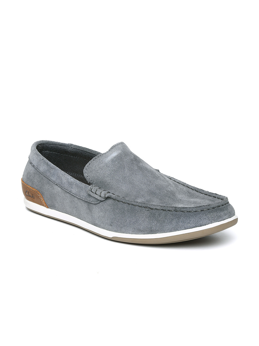 Buy Clarks Men Grey Suede Loafers Casual Shoes for Men 951674 Myntra