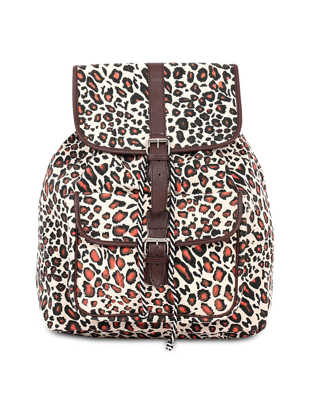 Buy Pick Pocket Women Brown Animal Print Backpack Backpacks for Women