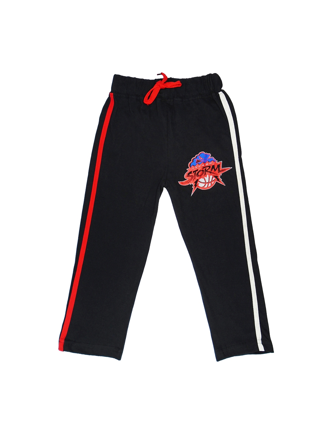 purple and black track pants