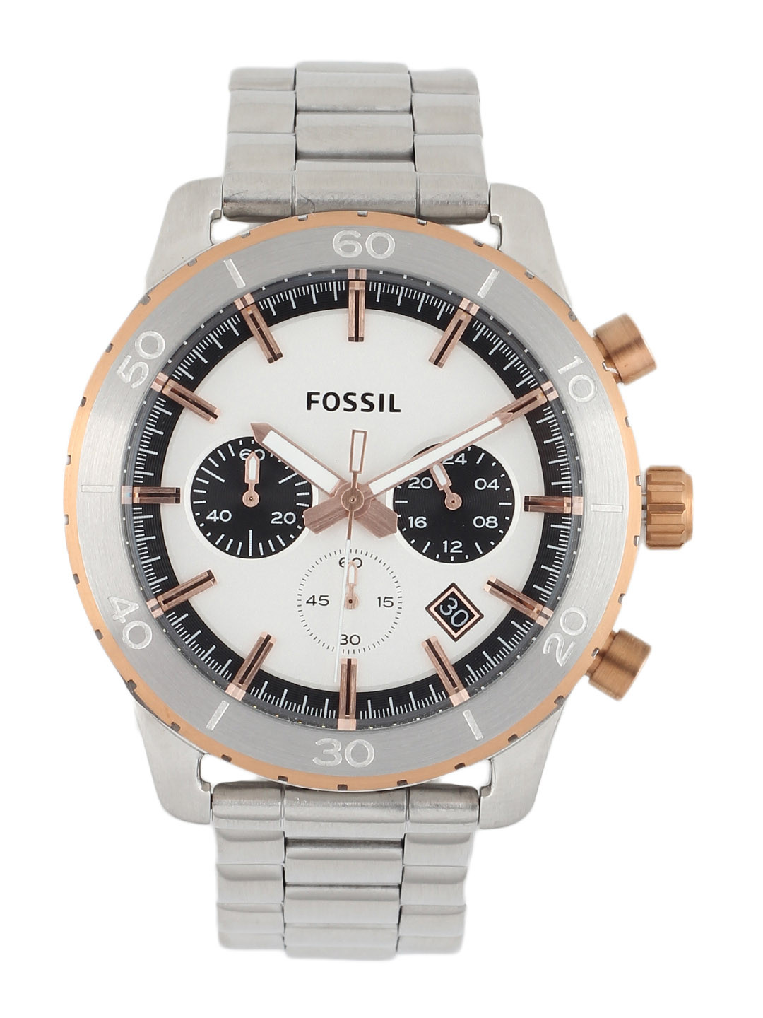 Buy Fossil Men Silver Dial Analog Chronograph Watch CH2815 - Watches ...