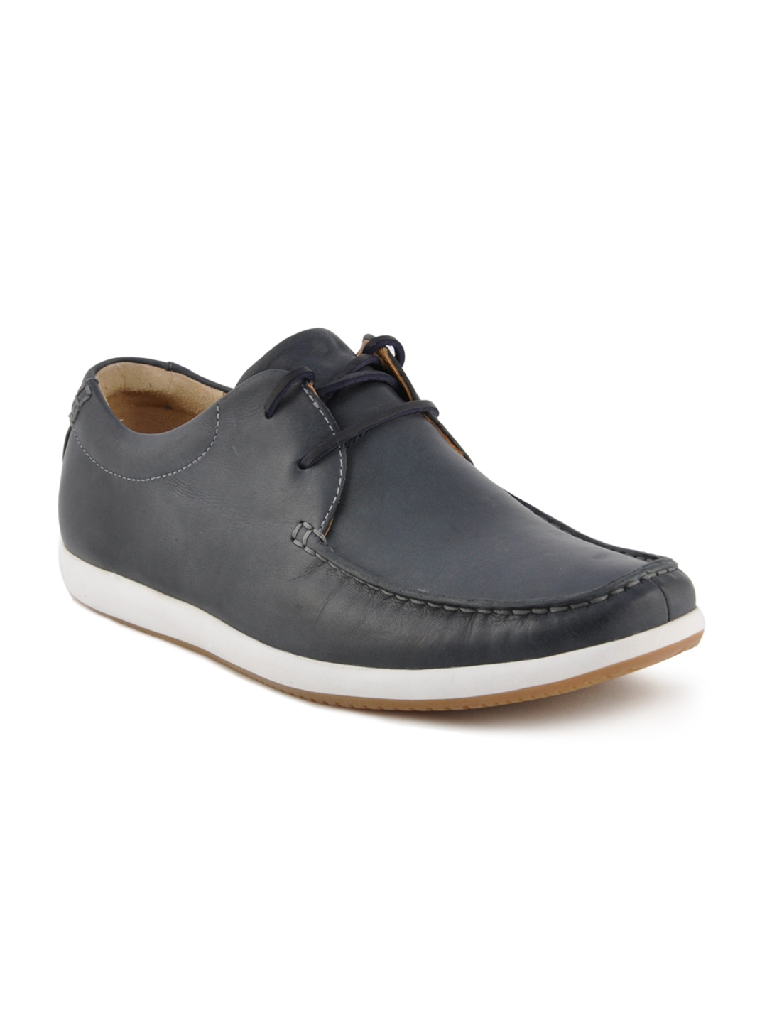 Buy Clarks Men Navy Blue Leather Casual Shoes - Casual Shoes for Men ...