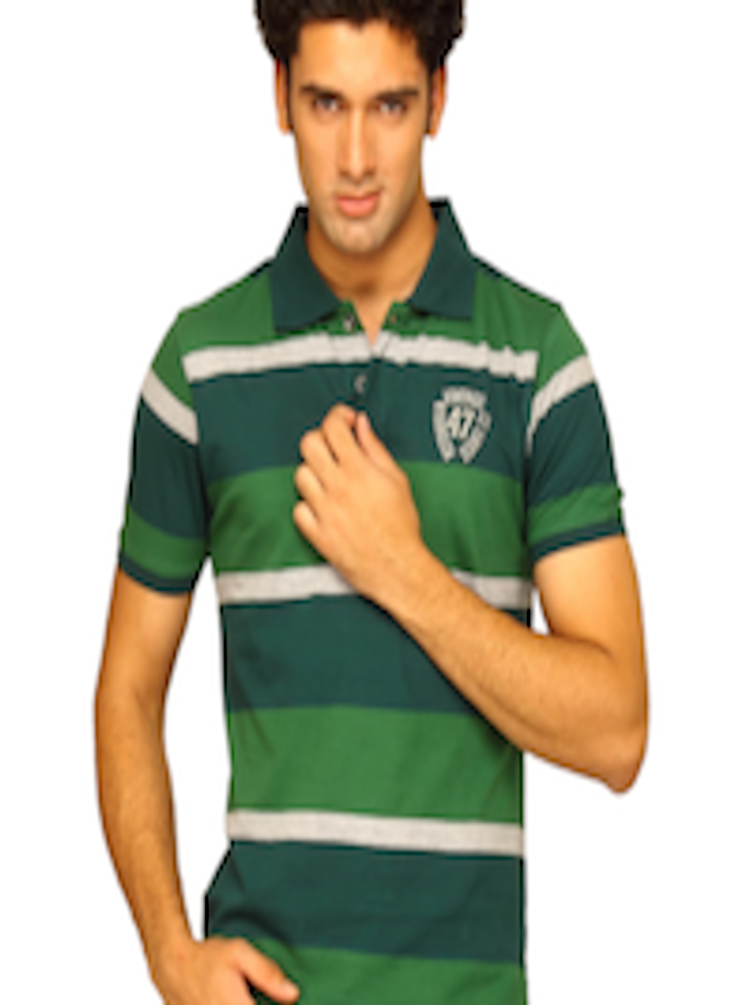 Buy Wrangler Men's University Broad Stripe Polo Green T Shirt - Tshirts ...