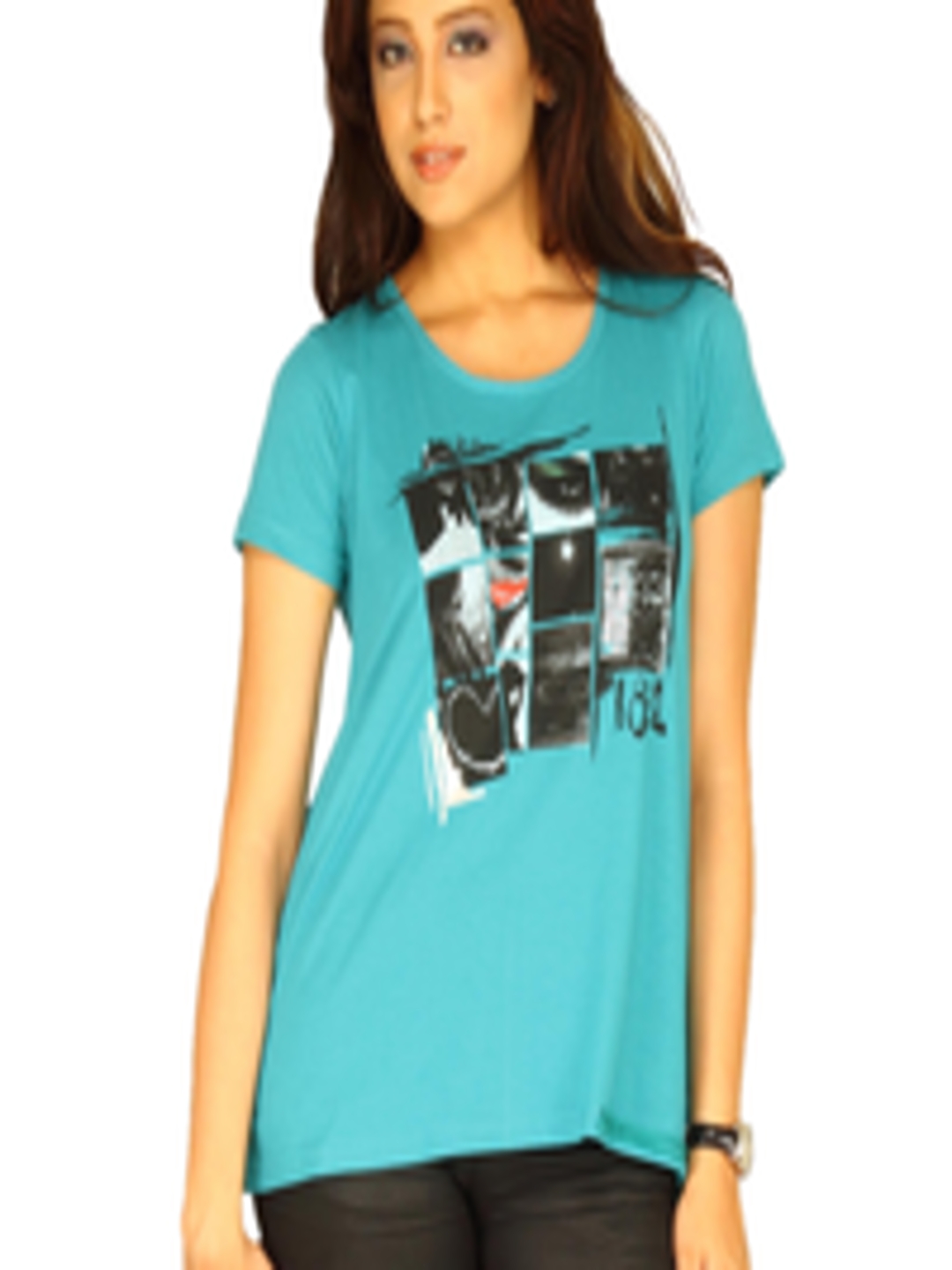 Buy Lee Women's Blue T Shirt - Tshirts for Women 3725 | Myntra
