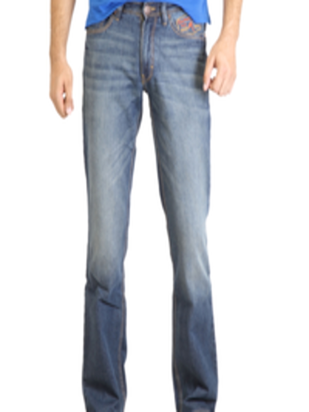 Buy Locomotive Men Washed Blue Jeans - Jeans for Men 16512 | Myntra