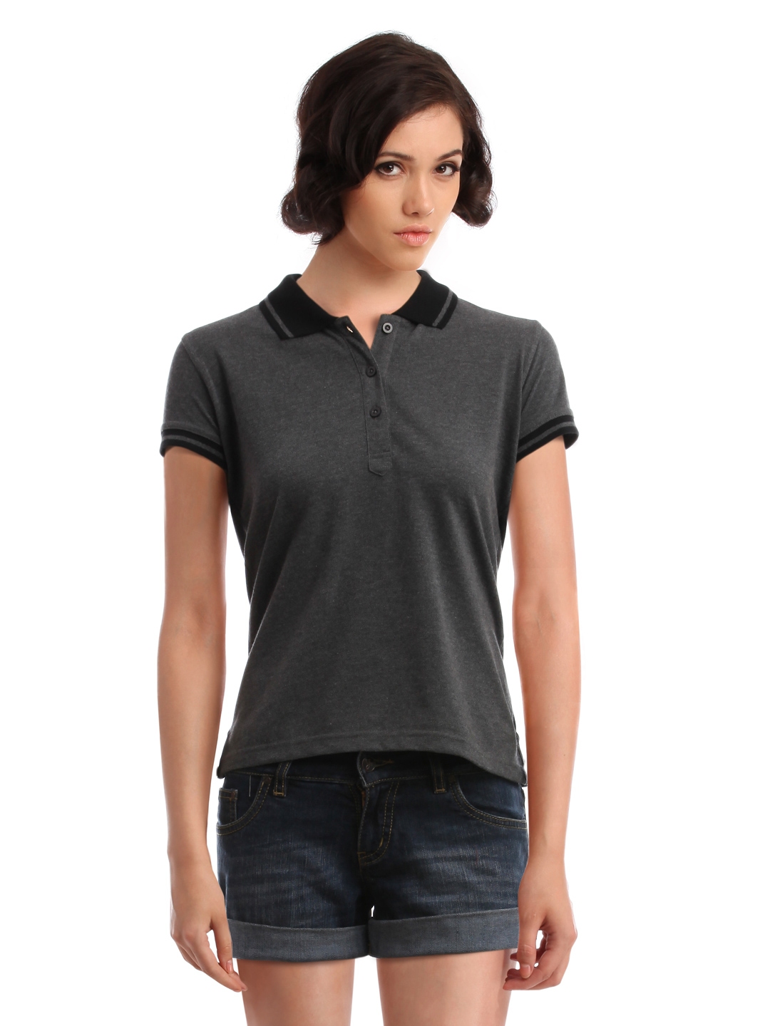 charcoal polo t shirt