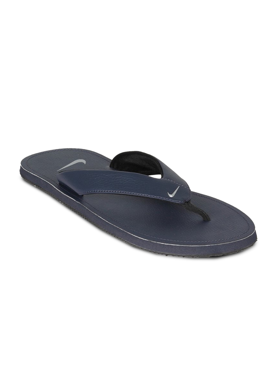 mens navy blue flip flops