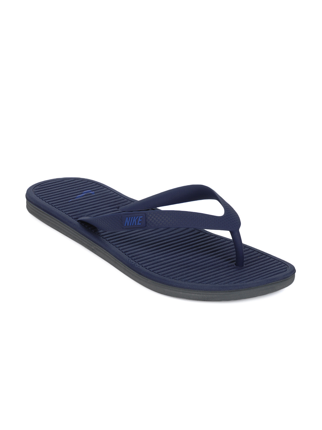 mens blue nike flip flops