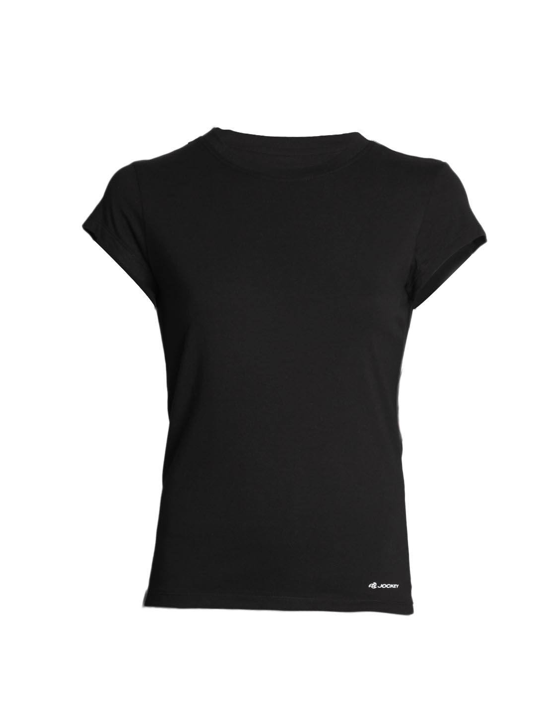 Buy Jockey Women Black Pure Cotton T Shirt Tshirts for Women 27444