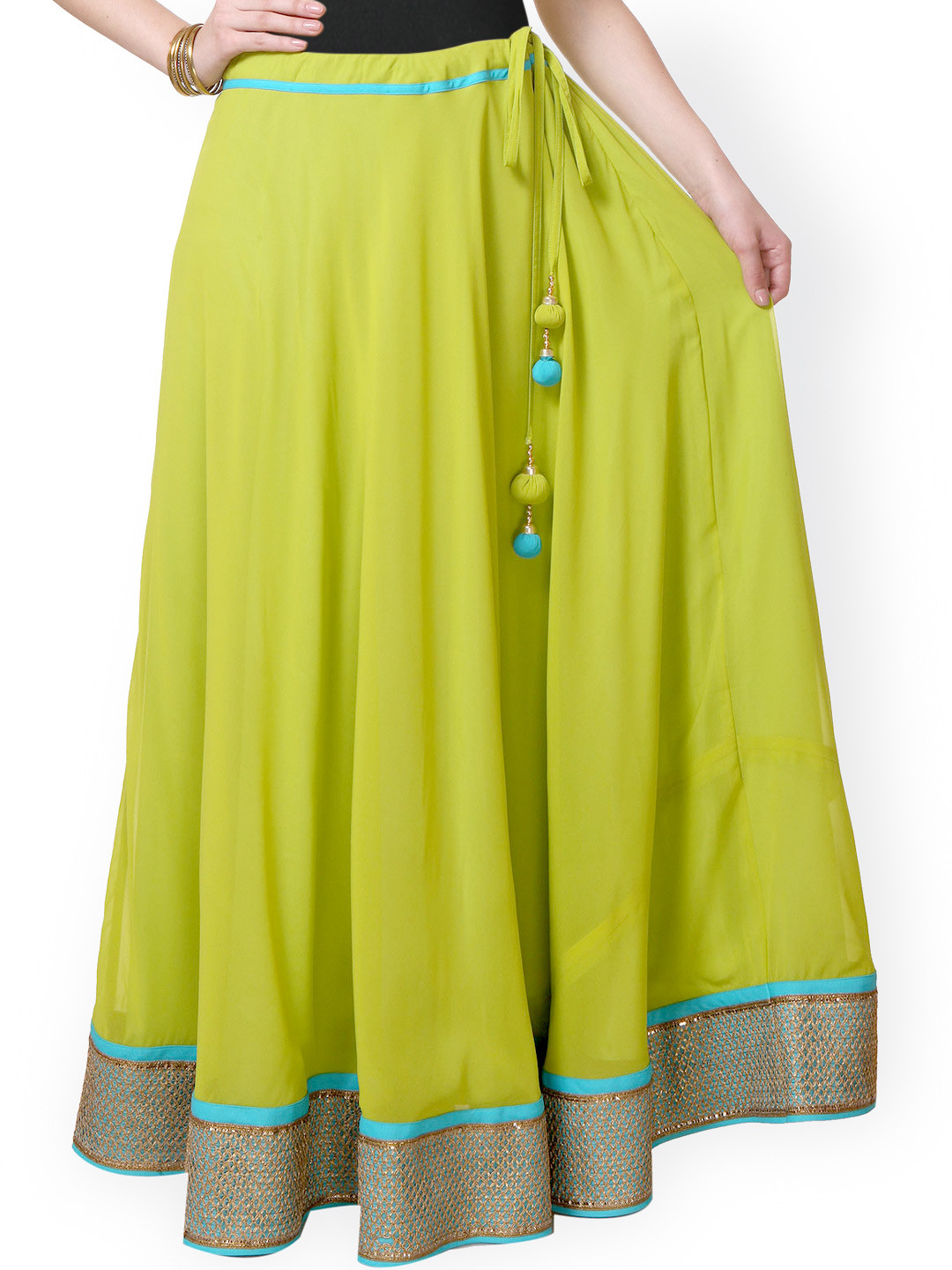 Buy 9rasa Green Maxi Skirt Skirts for Women 812220 Myntra