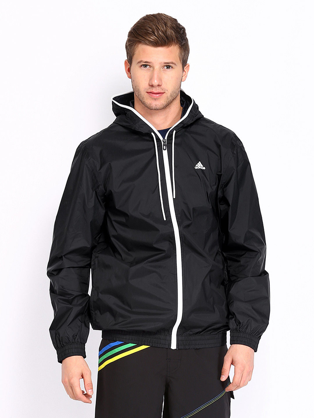 Buy ADIDAS Men Black Rain Jacket Jackets for Men 342781 Myntra