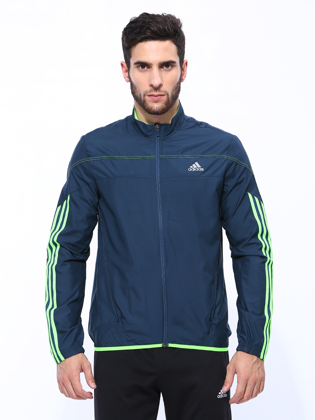 Buy ADIDAS Men Navy Blue RSP W JKT M Running Jacket - Jackets for Men ...