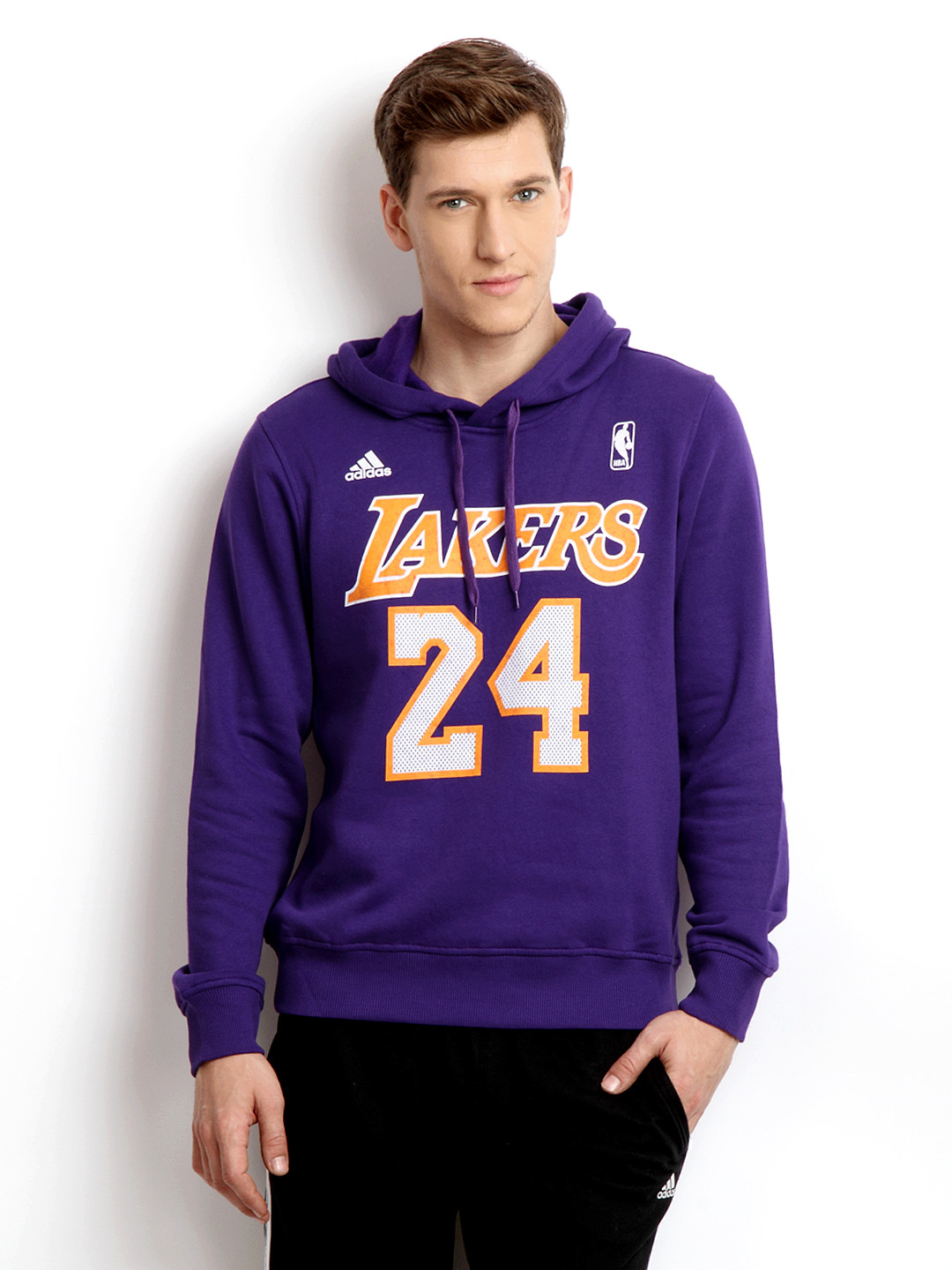 Buy ADIDAS Men Purple Kobe Bryant Lakers Hooded Sweatshirt ...