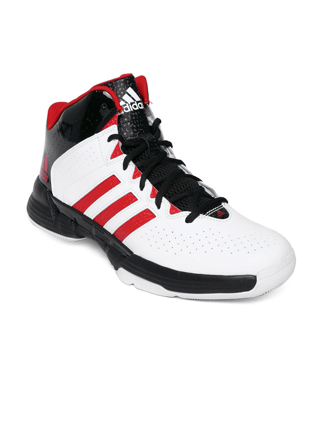 Buy ADIDAS Men White & Black Cross 'em 3 Leather Basketball Shoes