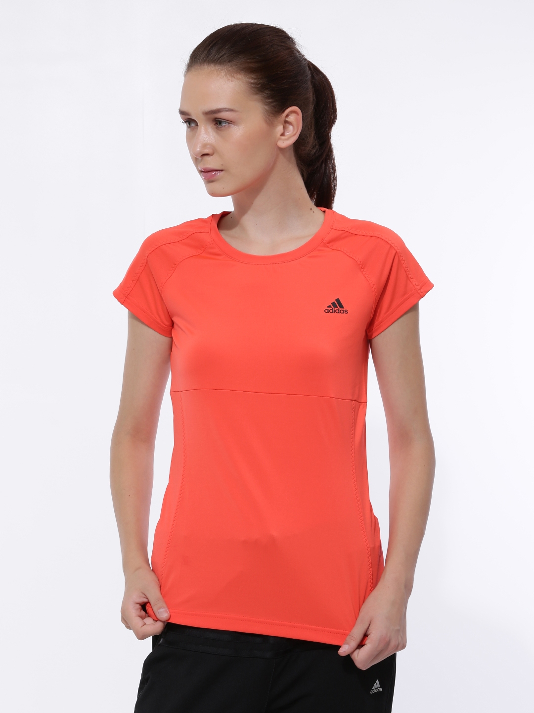 Buy ADIDAS Women Neon Orange SPO Core Training T Shirt - Tshirts for Women 410699 | Myntra