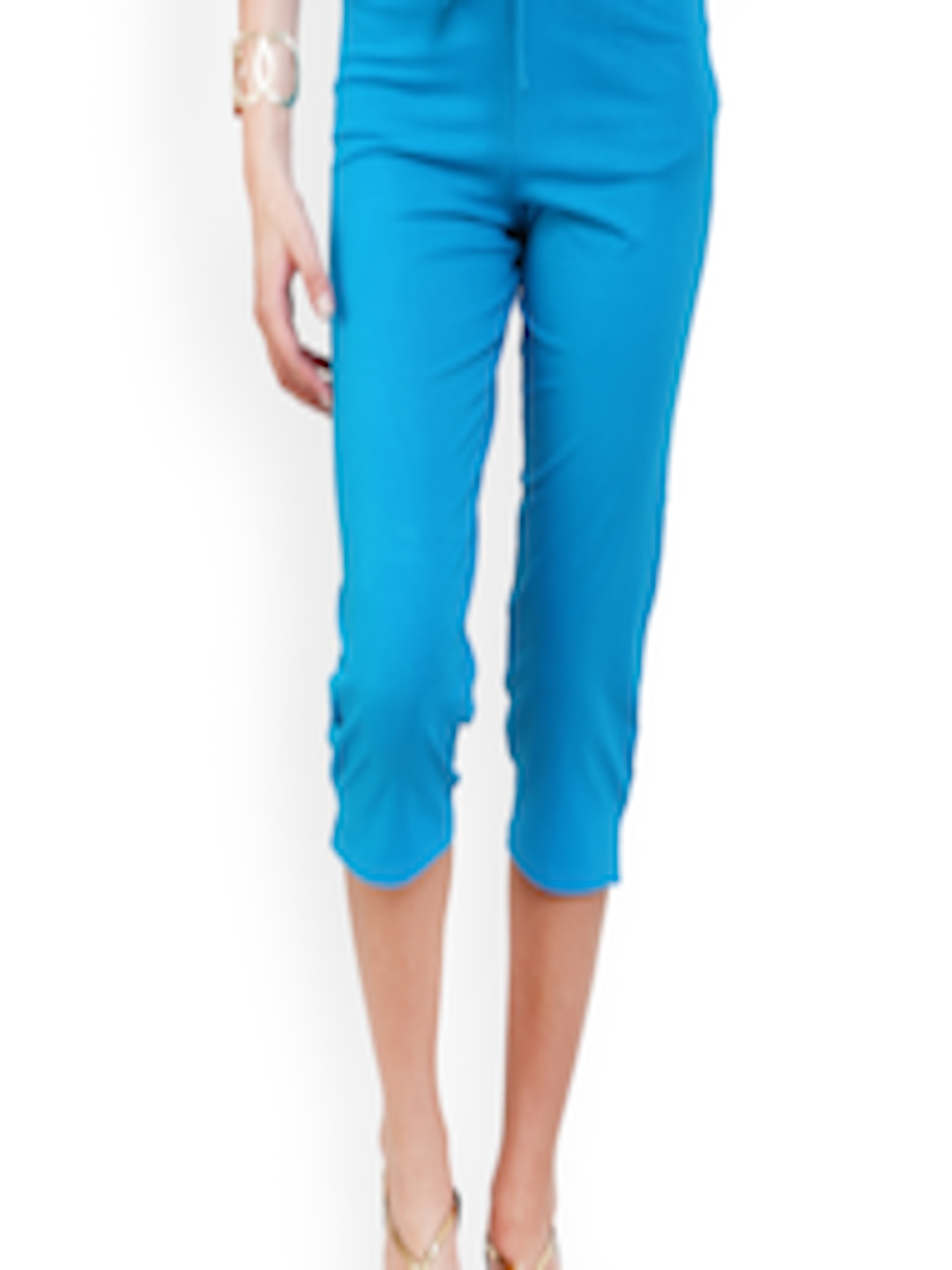 Buy Alba Women Blue Solid Regular Fit Capris - Capris for Women 348354 ...