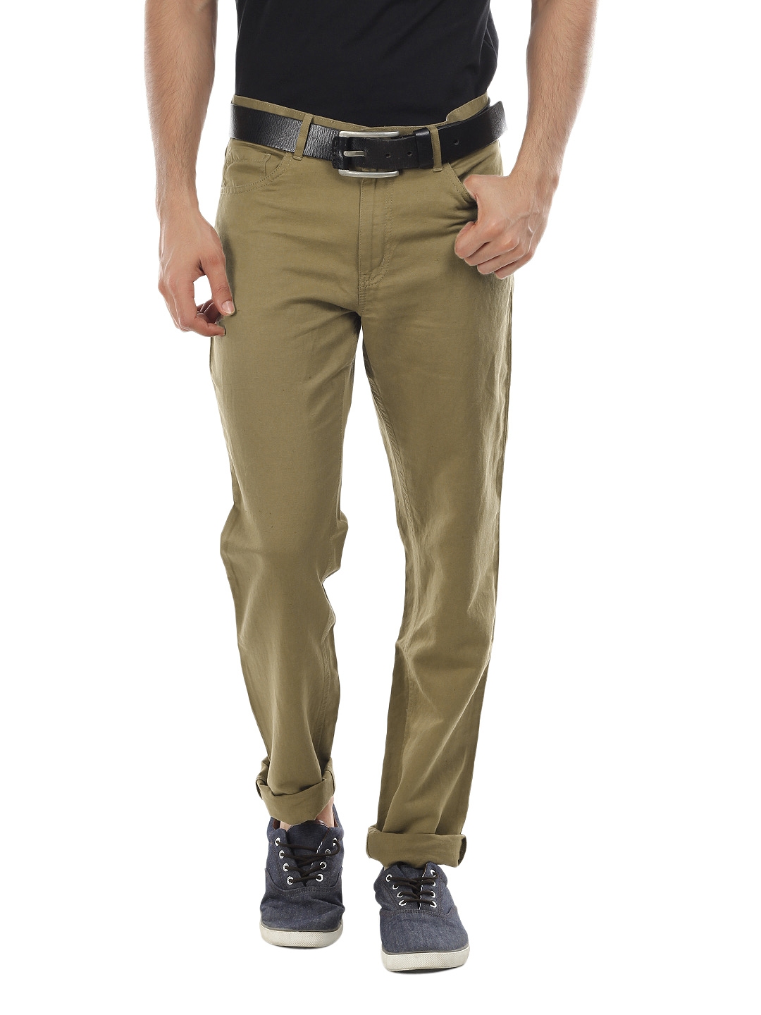 allen solly pleated cotton trousers