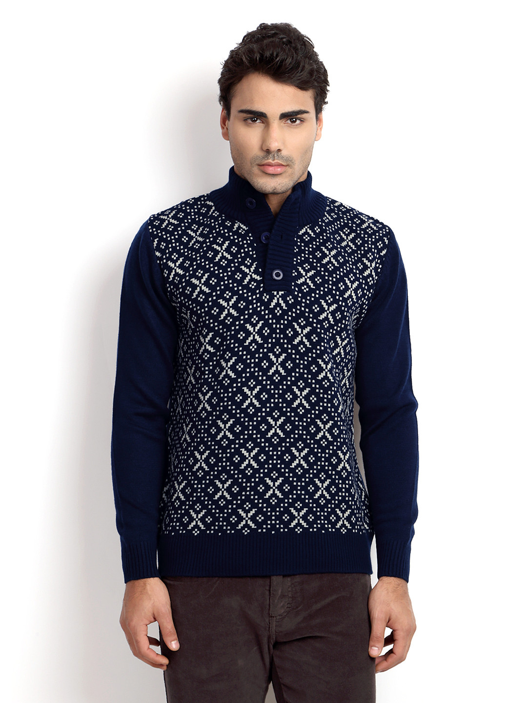 Buy Allen Solly Men Navy Sweater Sweaters for Men 211617 Myntra