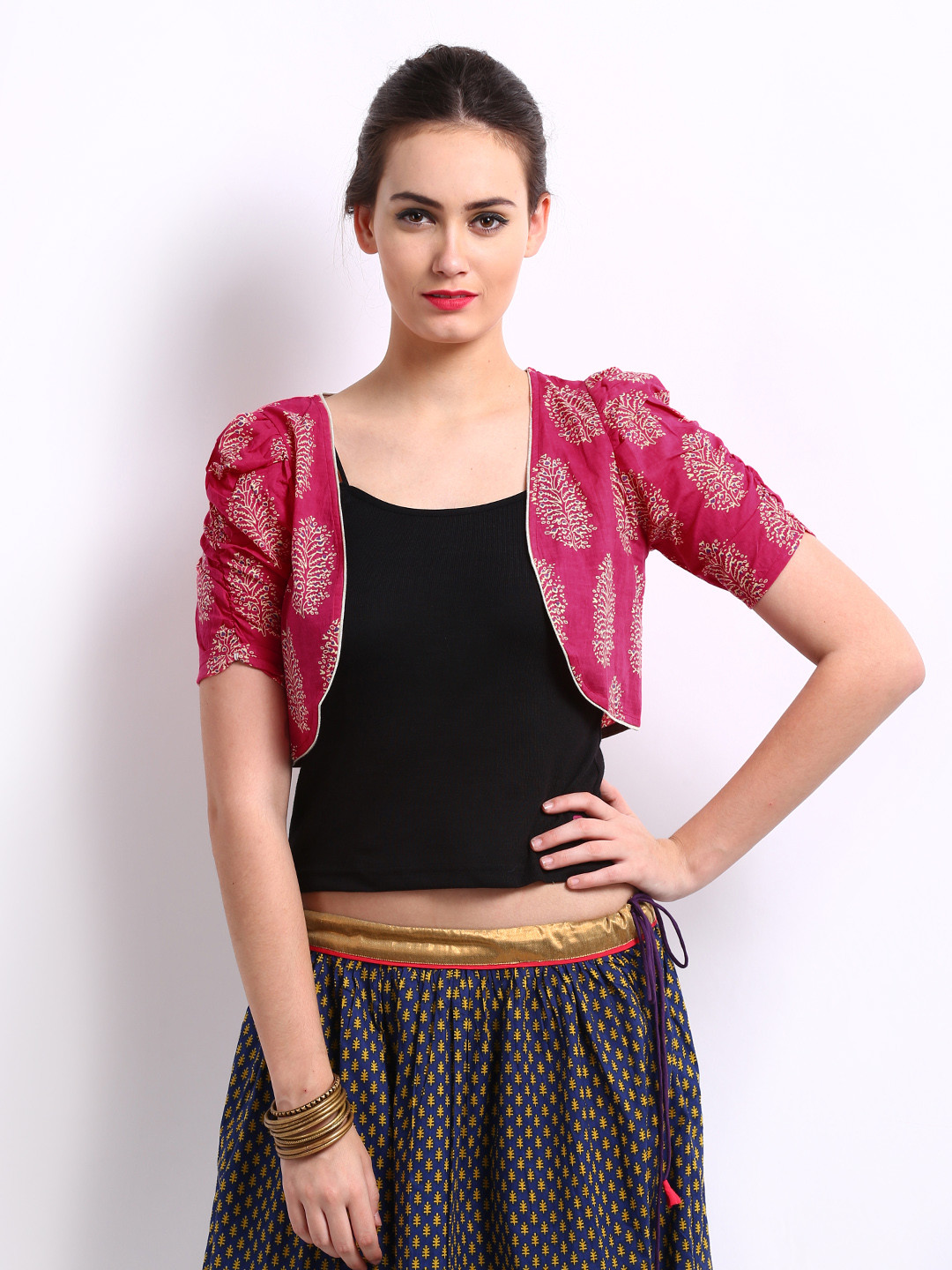 Buy Amari Pink Printed Shrug Shrug for Women 214315 Myntra