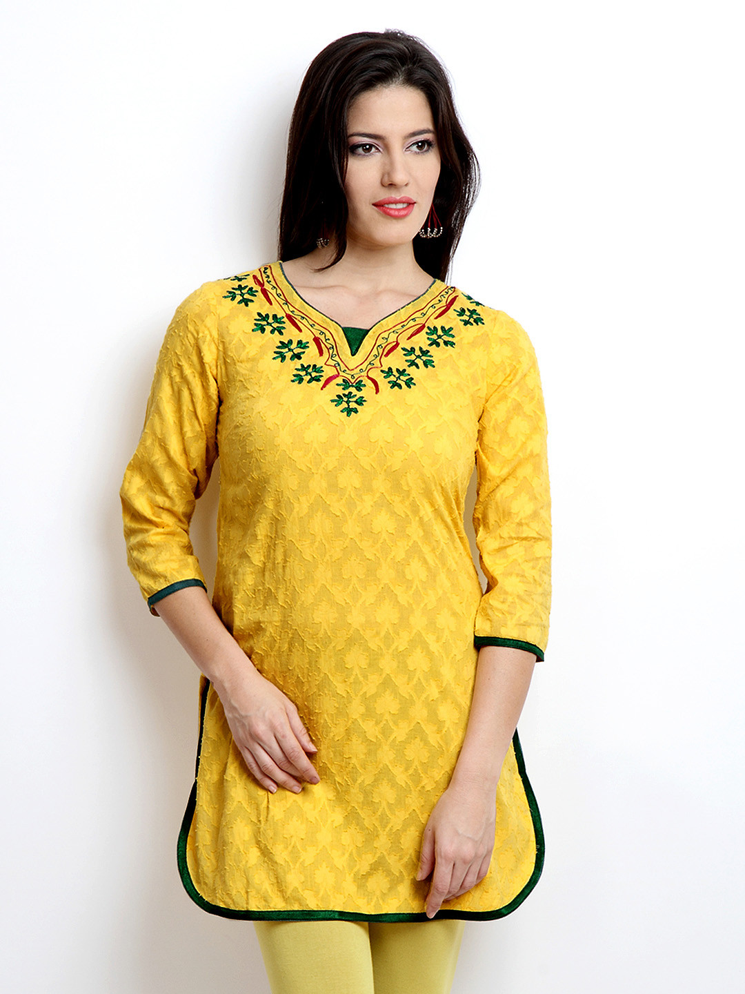 Buy Amari Yellow Kurta Kurtas for Women 194019 Myntra