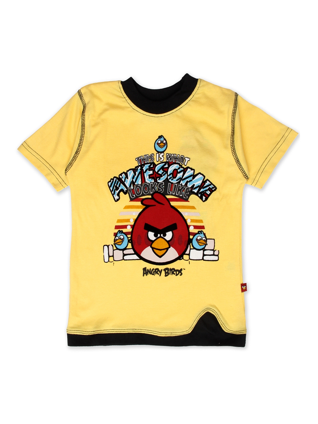 Buy Angry Birds Boys Yellow Printed Pure Cotton T Shirt - Tshirts for ...