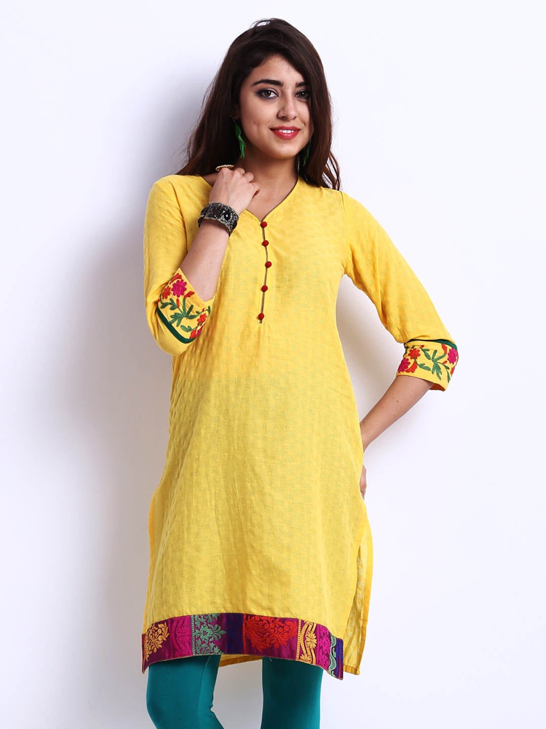 Buy Anouk Women Yellow Kurta - Kurtas for Women 212976 | Myntra