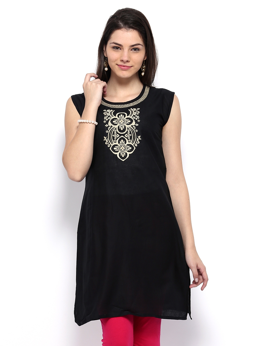 Buy Anouk Women Black Kurta Kurtas For Women 309876 Myntra 0695