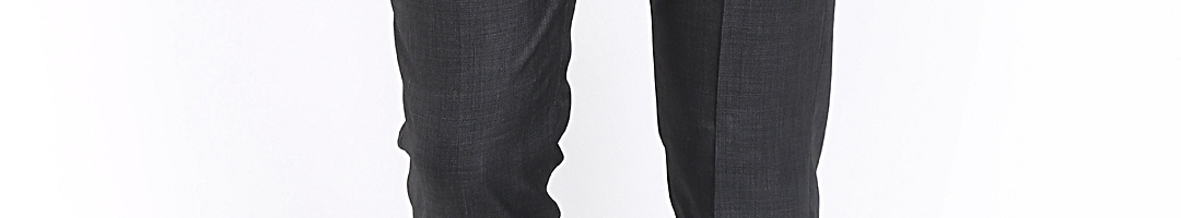 Buy Arrow Men Dark Grey Smart Fit Formal Trousers - Trousers for Men ...