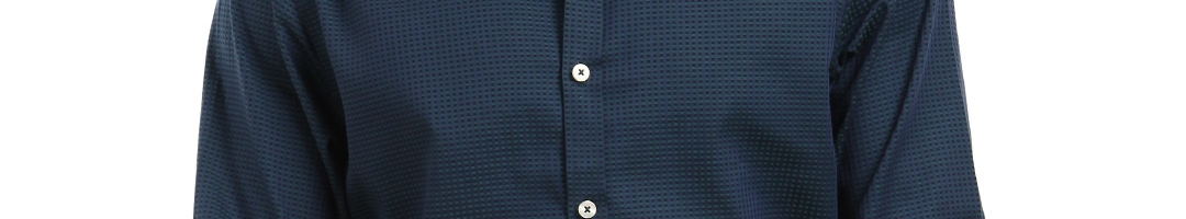Buy Arrow Men Navy Blue Check Slim Fit Shirt - Shirts for Men 101398 ...
