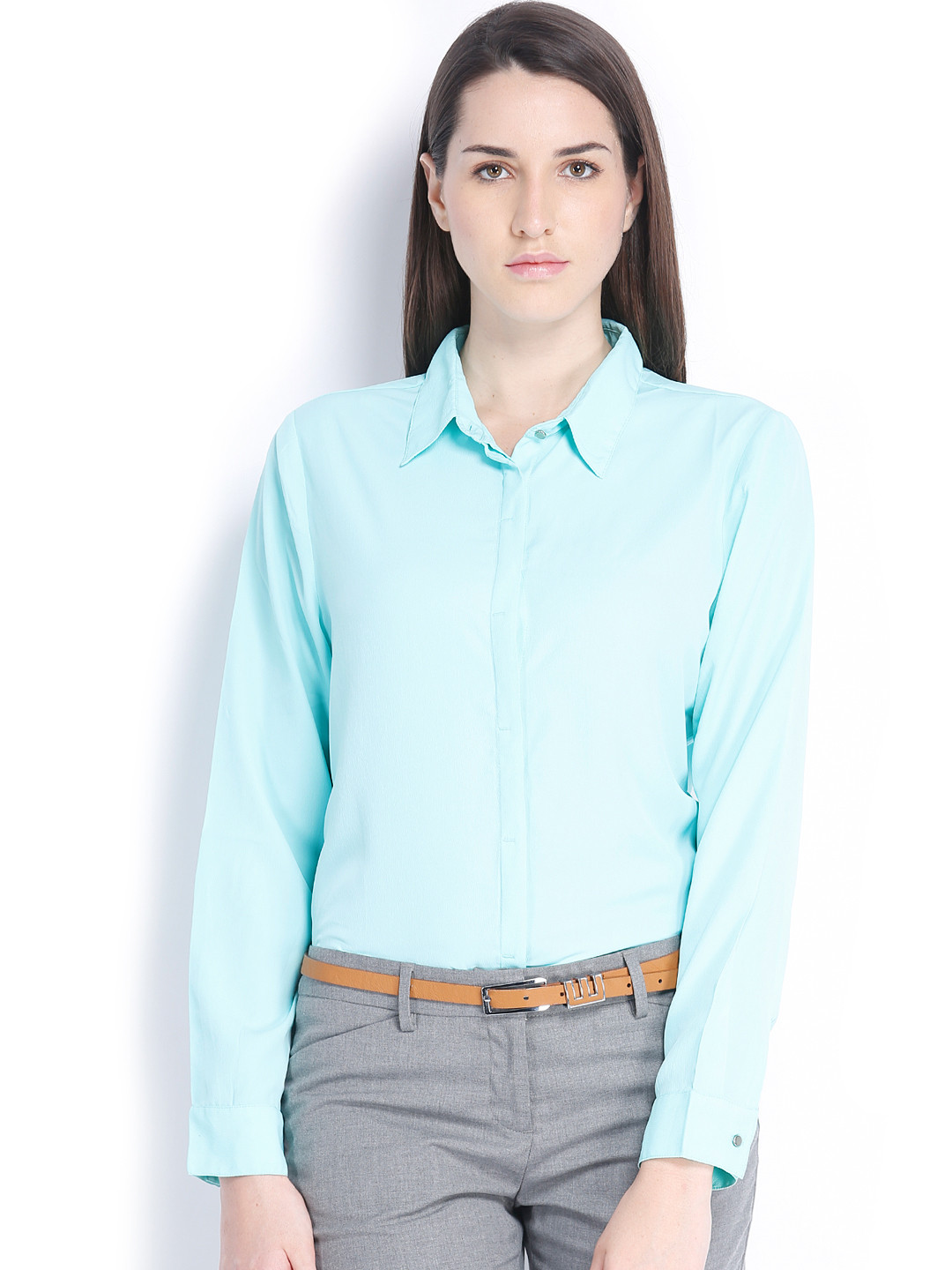 Buy Arrow Woman Mint Green Formal Shirt Shirts for Women 632694 Myntra