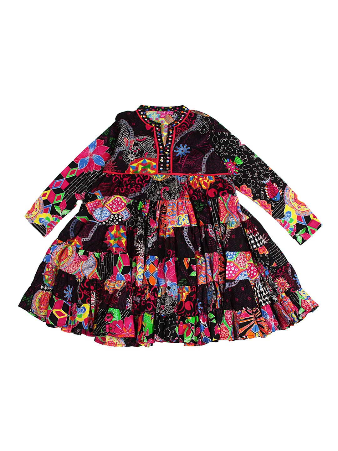 Buy BIBA Girls Multi Coloured Printed Dress Dresses for Girls 199034 Myntra