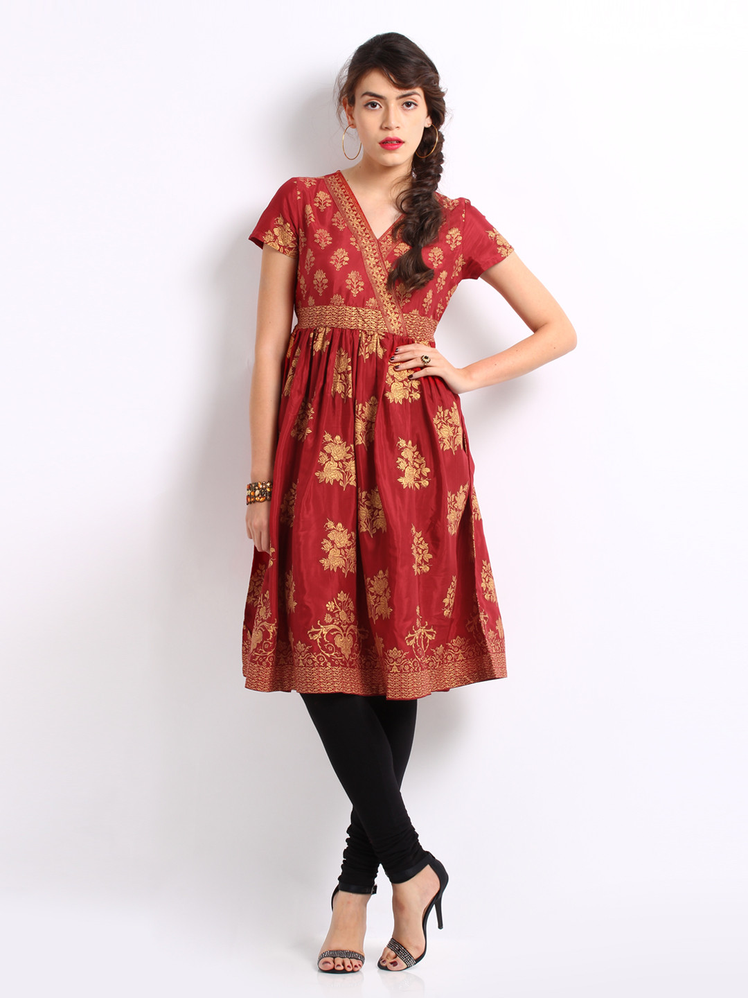 Buy BIBA OUTLET Women Red Printed Kurta Kurtas for Women 174520 Myntra