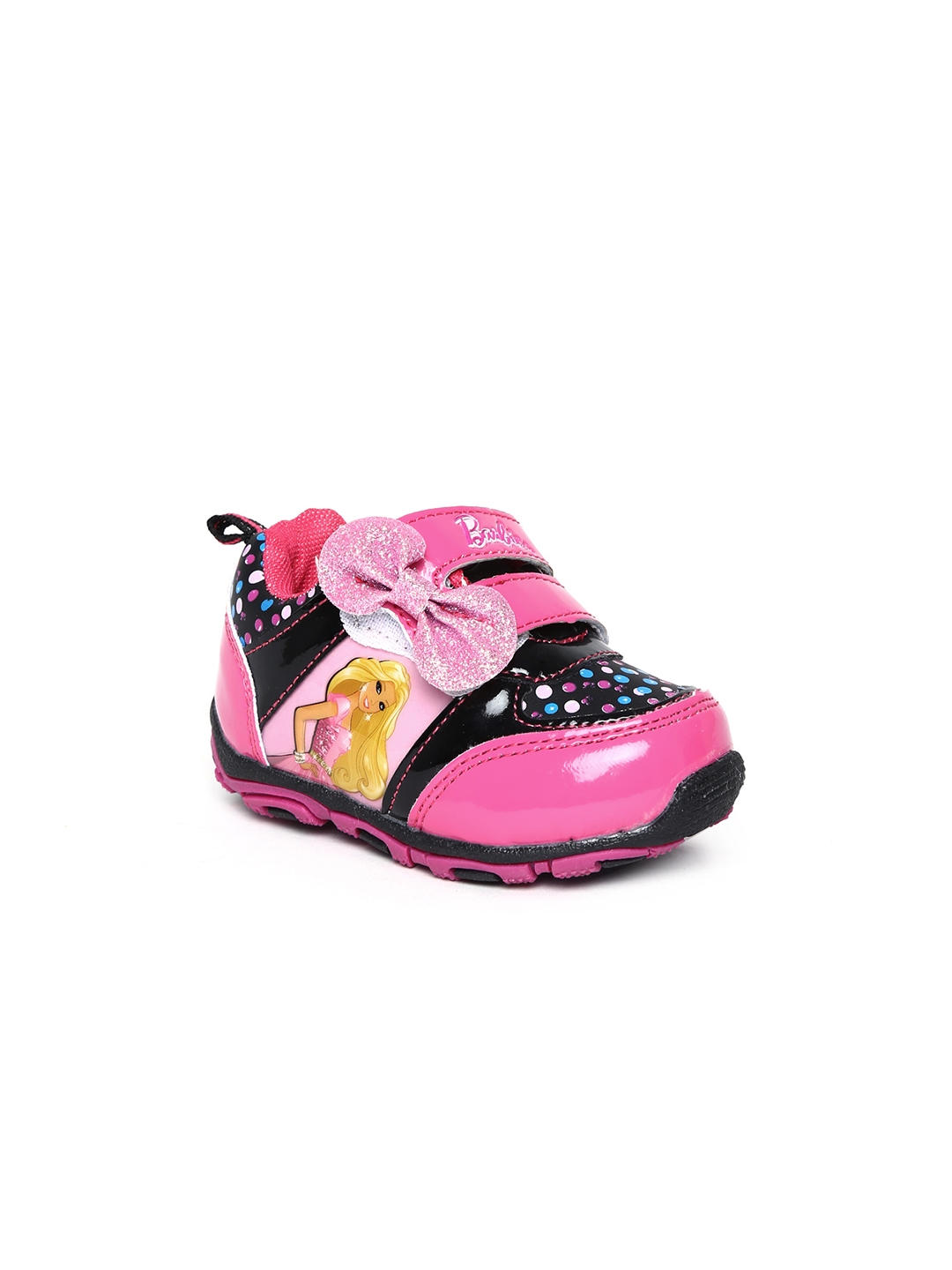 Buy Kids Ville Barbie Girls Pink & Black Casual Shoes - Casual Shoes for Girls 571528 | Myntra