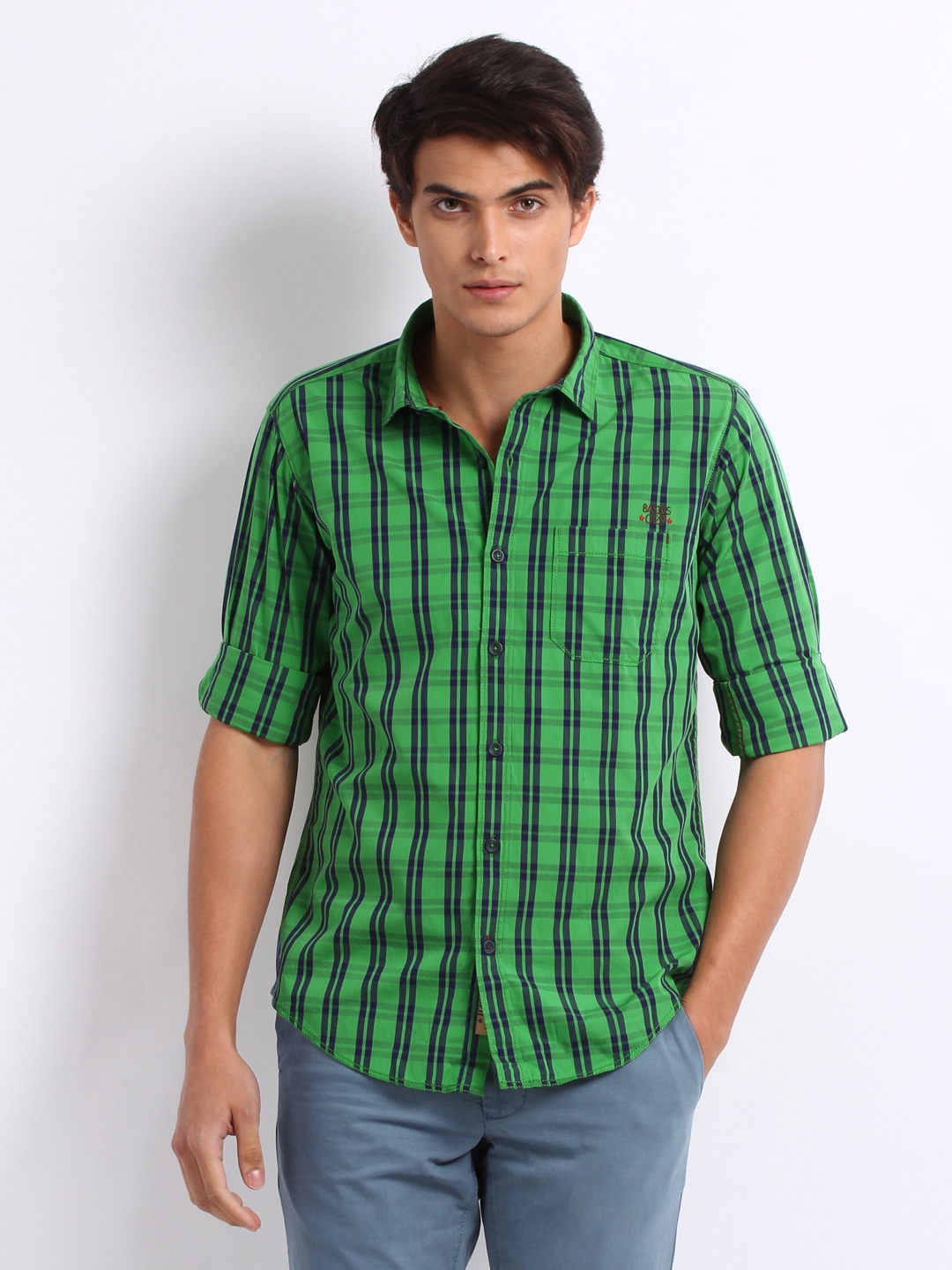 green checked shirt mens uk