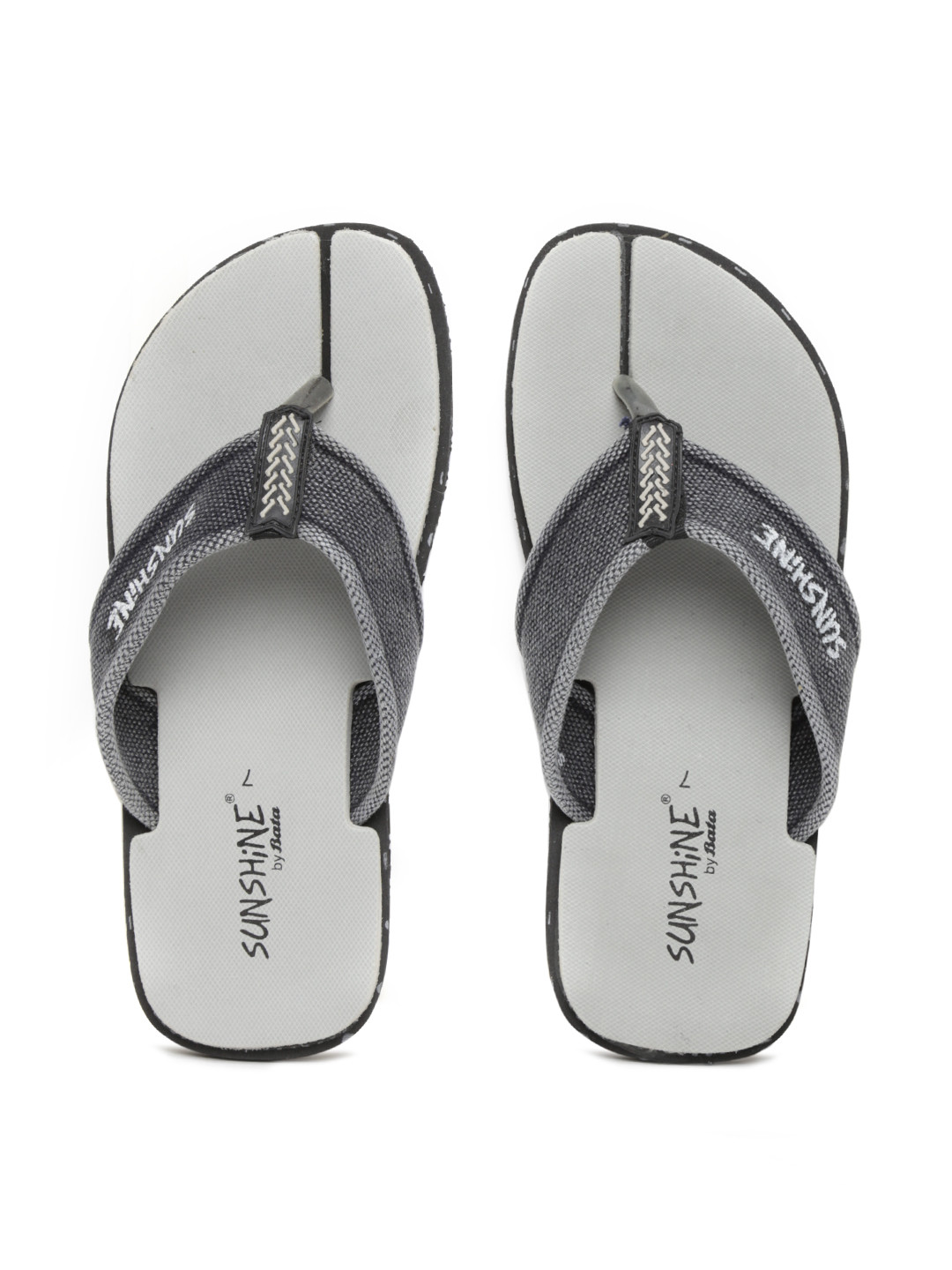 men's grey flip flops