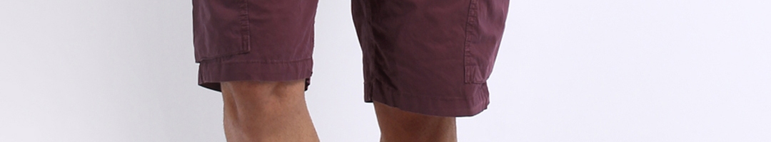 Buy Being Human Clothing Men Burgundy Cargo Shorts - Shorts for Men ...