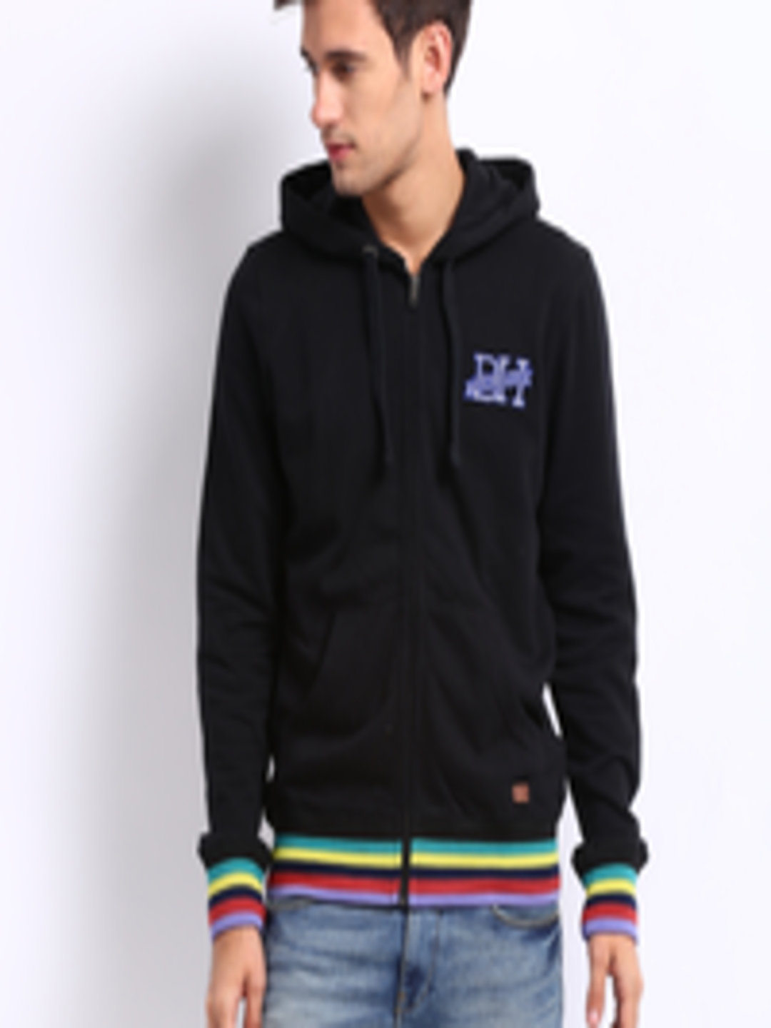 Buy Being Human Clothing Men Black Hooded Sweatshirt - Sweatshirts for