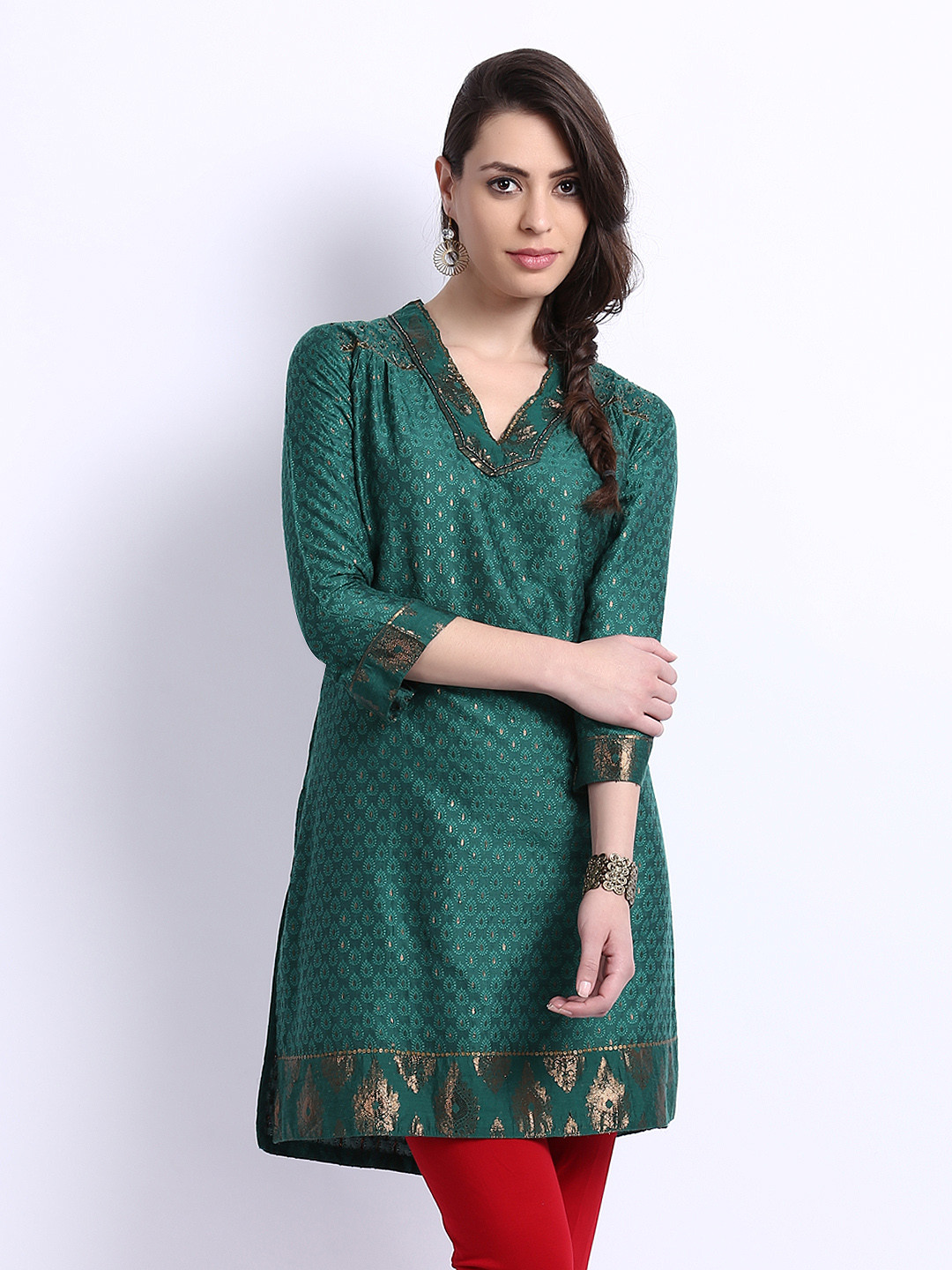 Buy BIBA Women Green Kurta Kurtas for Women 211182 Myntra
