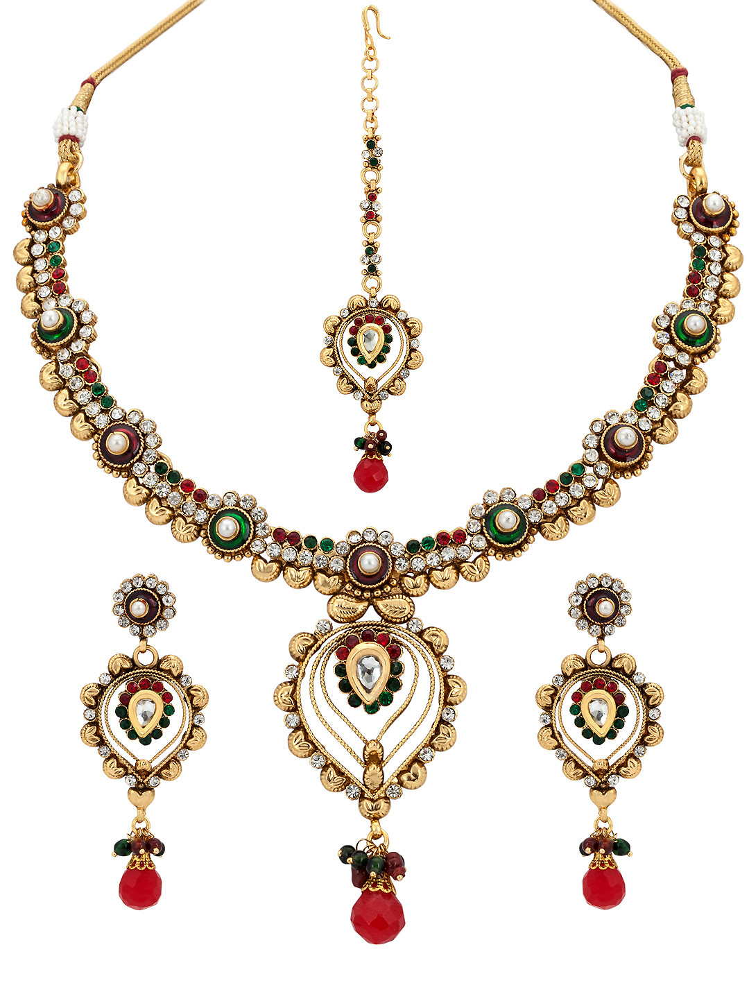 Buy Bindhani Gold Toned Jewellery Set Jewellery Set for Women 210794 Myntra