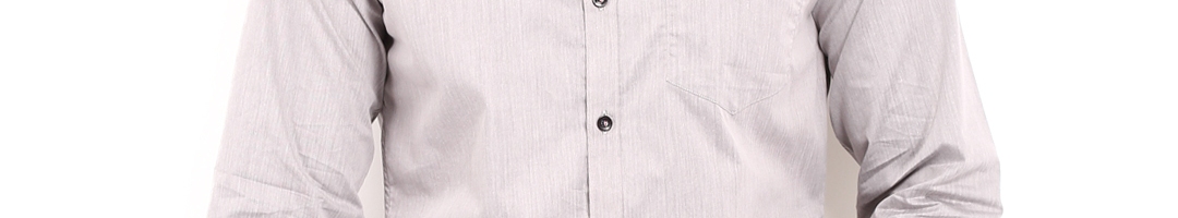 Buy Black Coffee Men Grey Slim Fit Formal Shirt - Shirts for Men 489376 ...