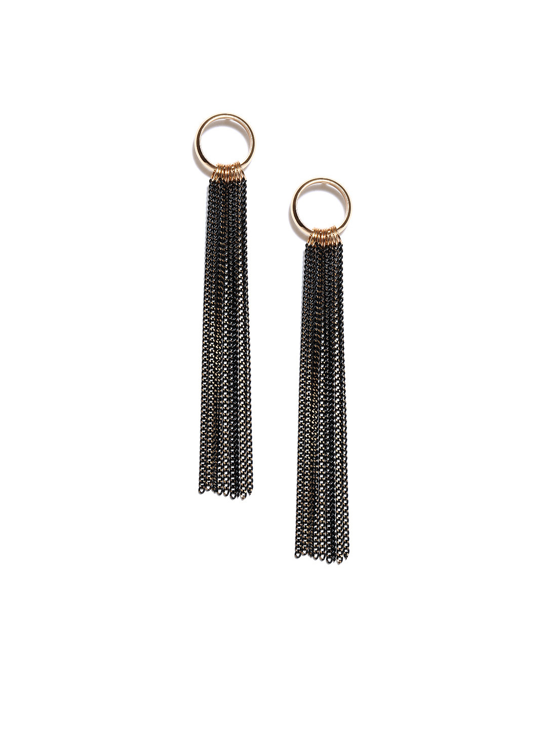 Buy Blissdrizzle Gold Toned & Black Drop Earrings Earrings for Women 362913 Myntra